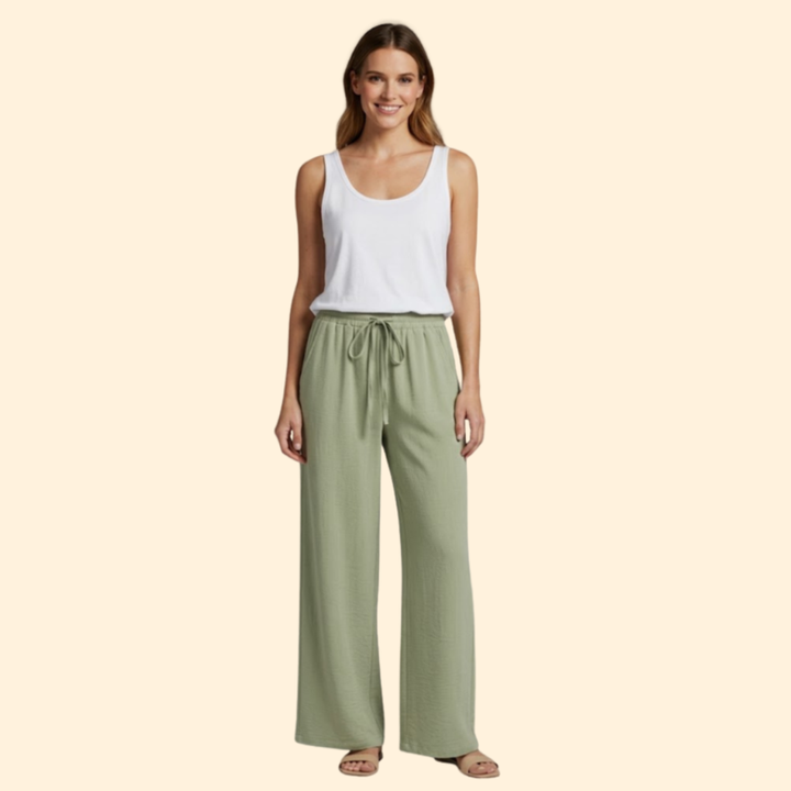 Women’s Casual Trousers with Elastic Waistband