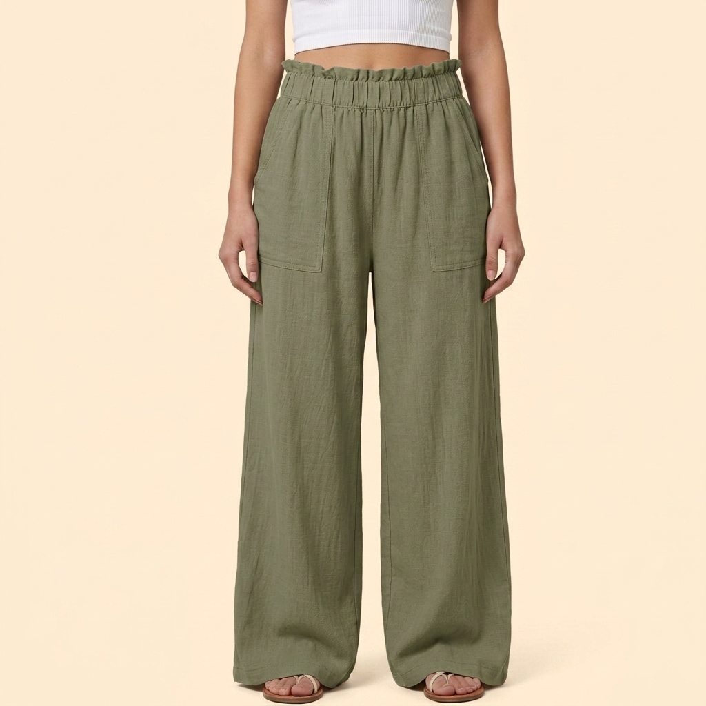 Women’s Casual Trousers with Relaxed Fit Waist