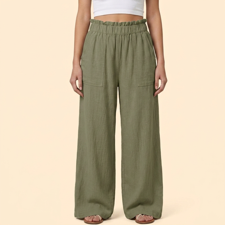 Women’s Casual Trousers with Relaxed Fit Waist