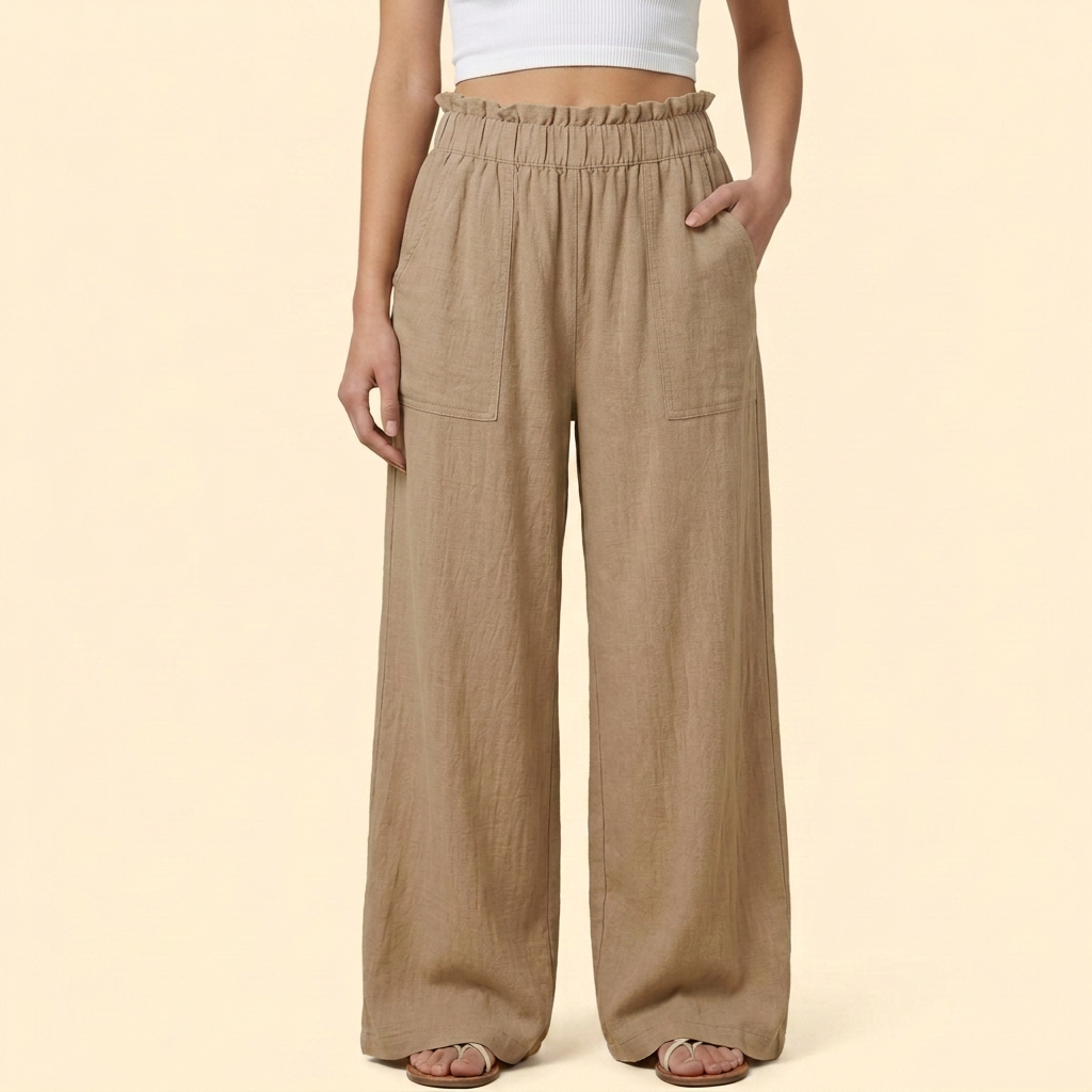 Women’s Casual Trousers with Relaxed Fit Waist