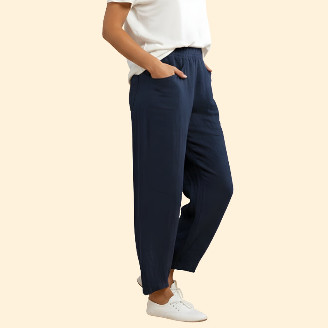 Women's Casual Trousers with Side Pockets
