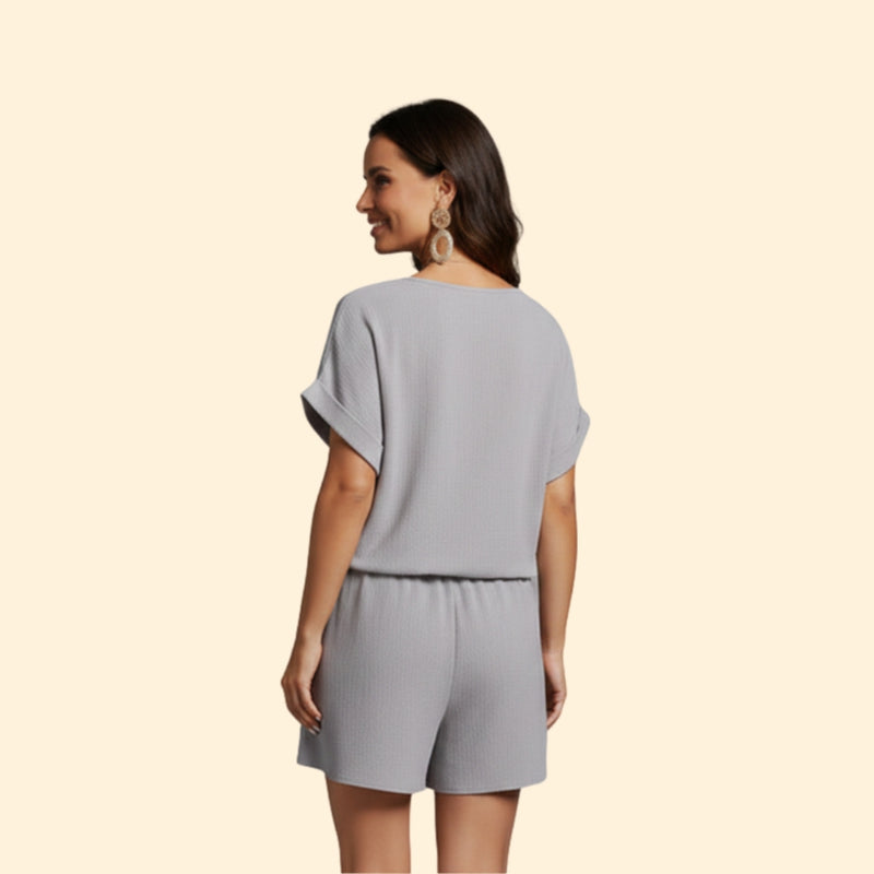 Women’s Casual Jumpsuit with Short Sleeves