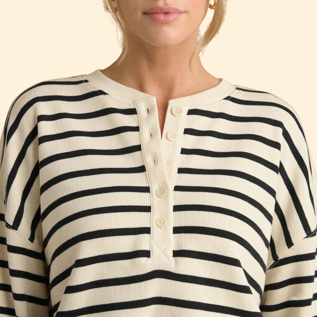 Women’s Casual Two-Piece Set with Stripes