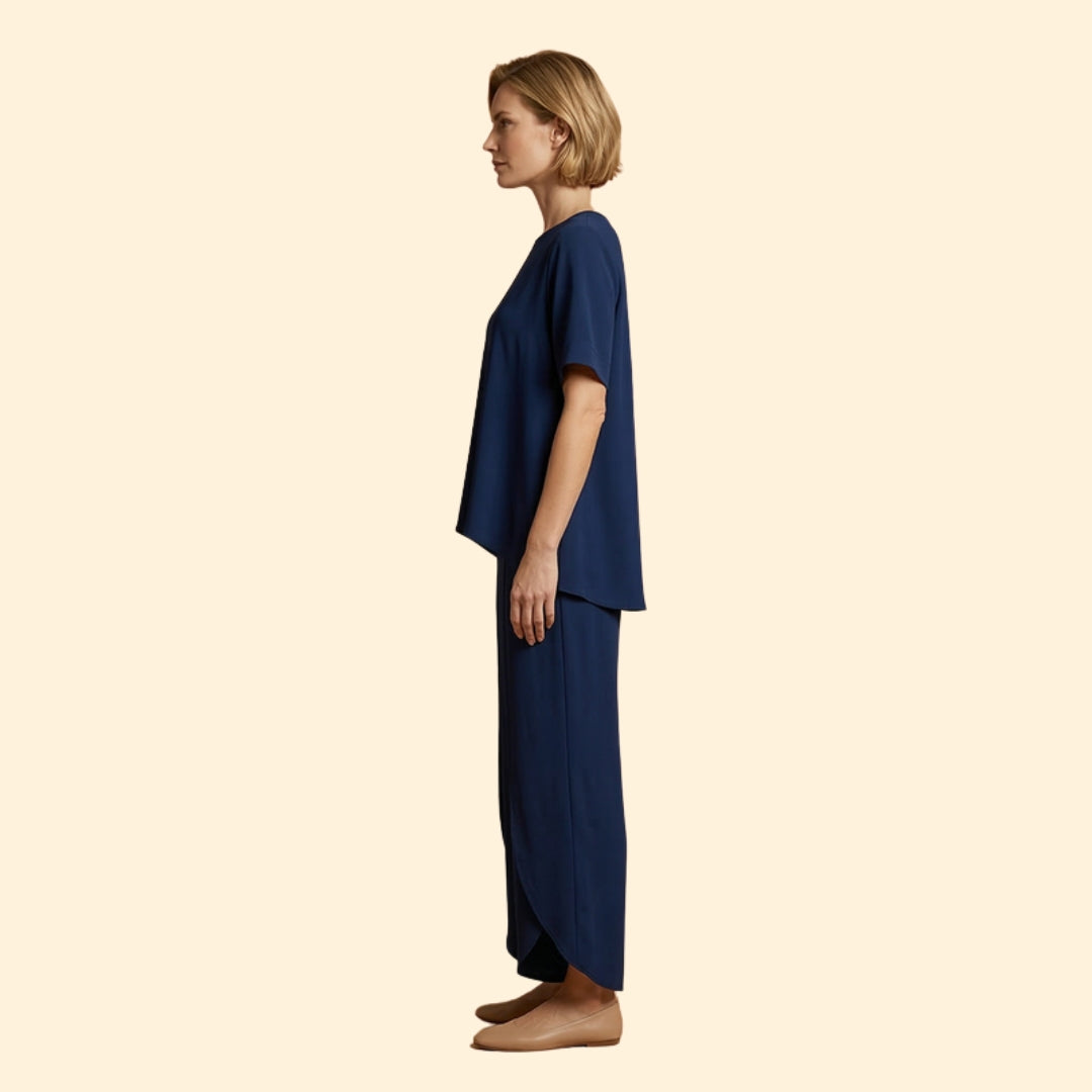 Women’s Casual Two-Piece Set with Wide Legs