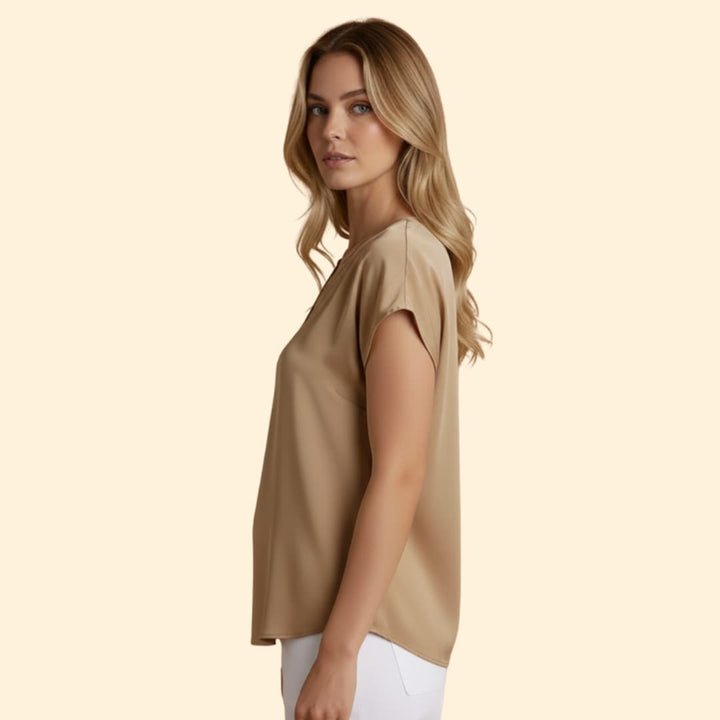Women’s Casual V-neck blouse with Loose Fit