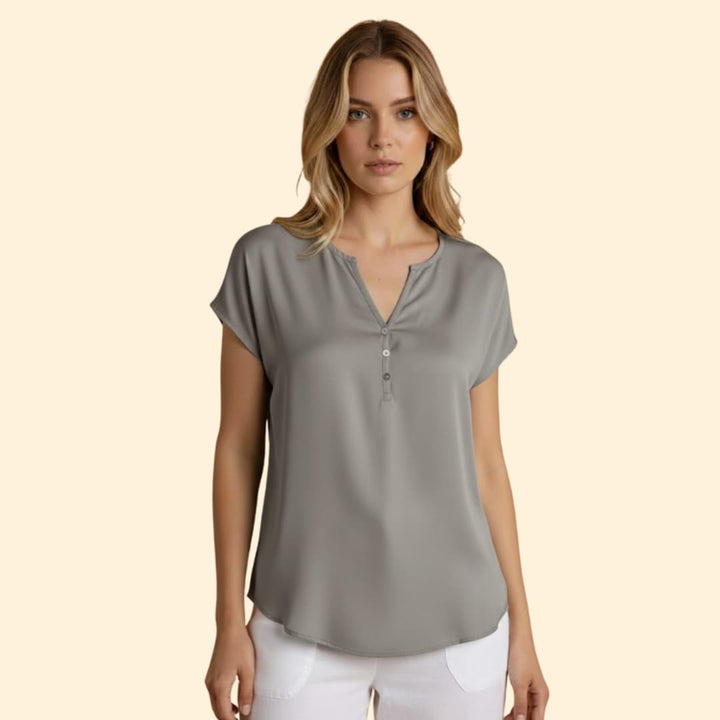 Women’s Casual V-neck blouse with Loose Fit