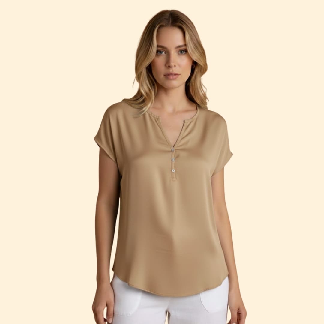 Women’s Casual V-neck blouse with Loose Fit