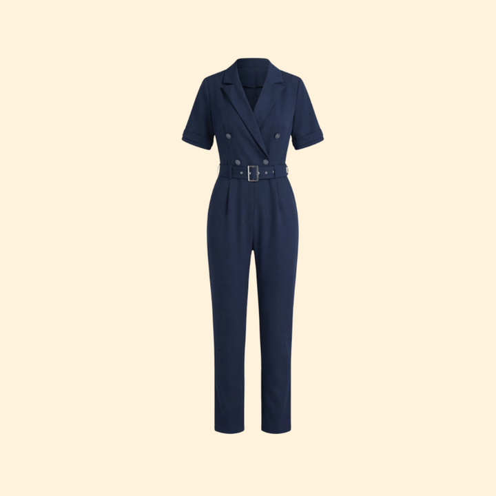 Women’s Chic Jumpsuit Double-Breasted Design