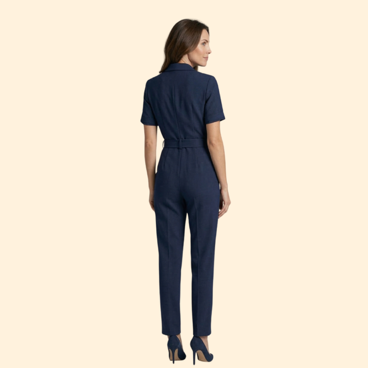 Women’s Chic Jumpsuit Double-Breasted Design