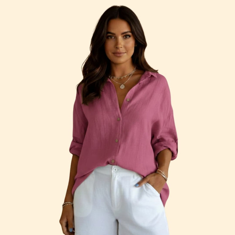 Women's Chic Casual Blouse with Button