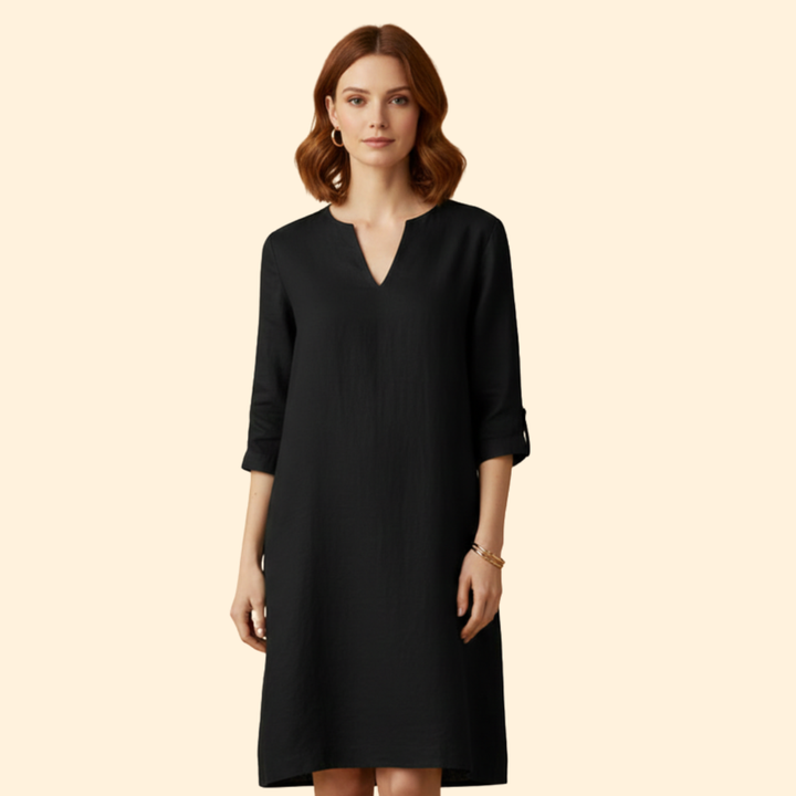 Women's Chic V-Neck Midi Dress