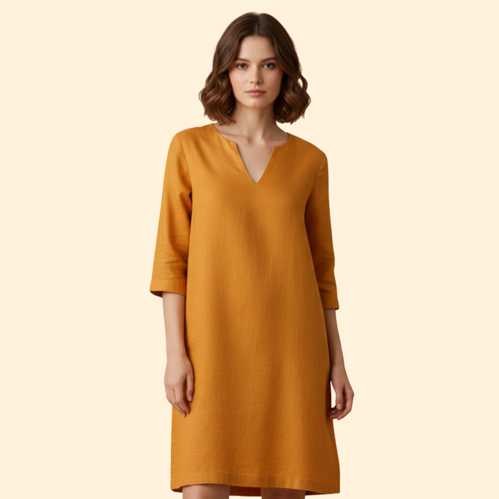 Women's Chic V-Neck Midi Dress