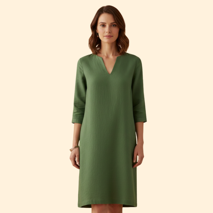 Women's Chic V-Neck Midi Dress