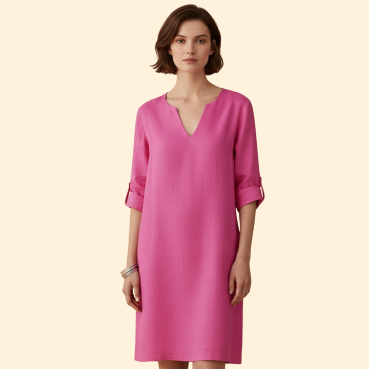 Women's Chic V-Neck Midi Dress