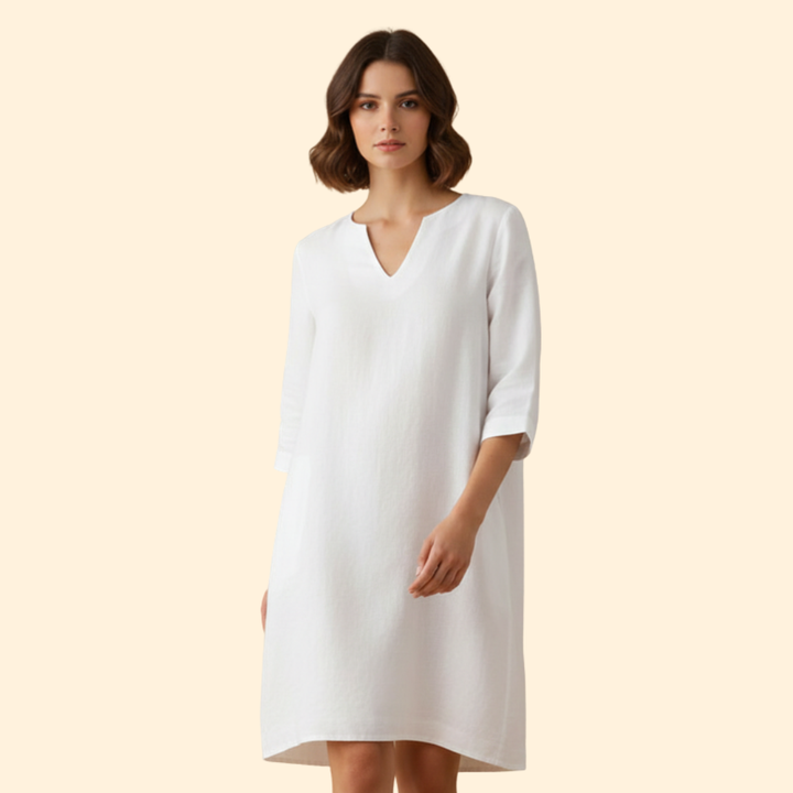 Women's Chic V-Neck Midi Dress