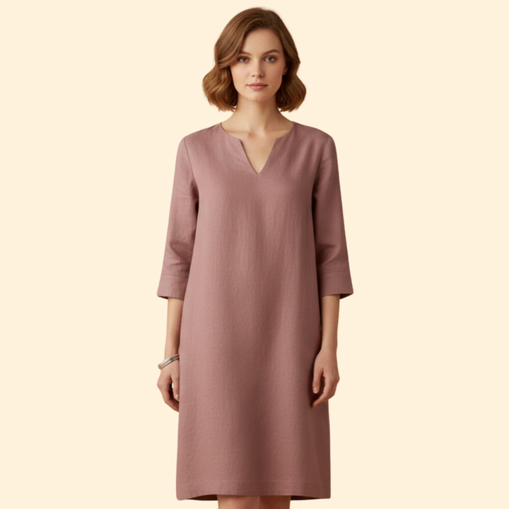 Women's Chic V-Neck Midi Dress