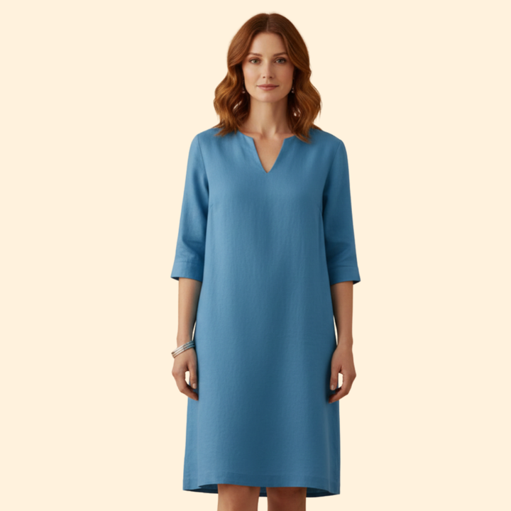 Women's Chic V-Neck Midi Dress