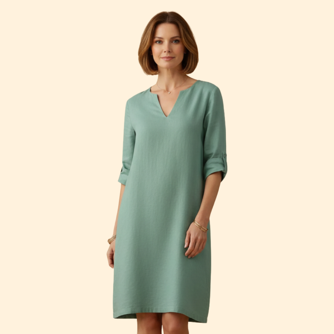 Women's Chic V-Neck Midi Dress