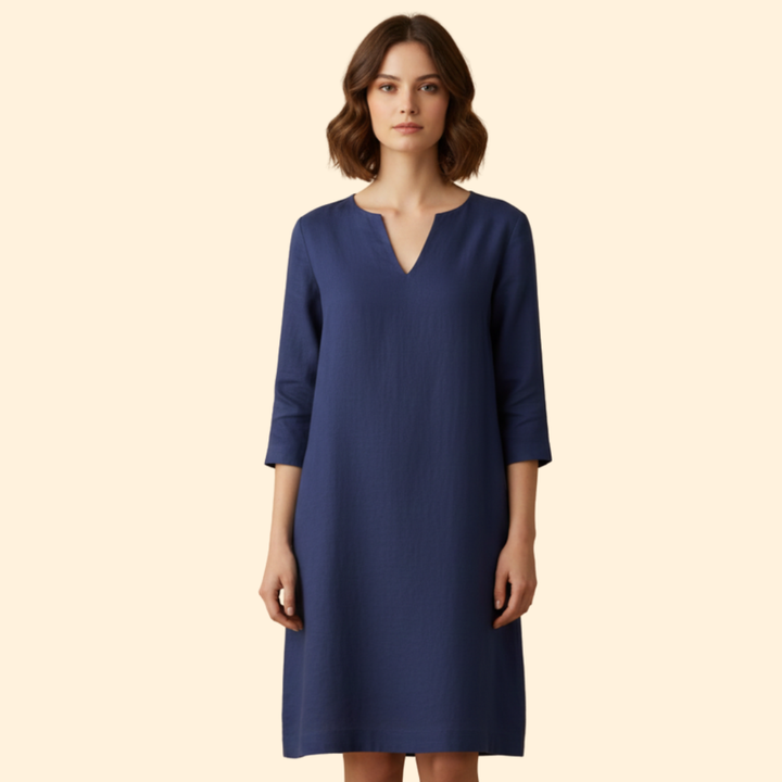 Women's Chic V-Neck Midi Dress