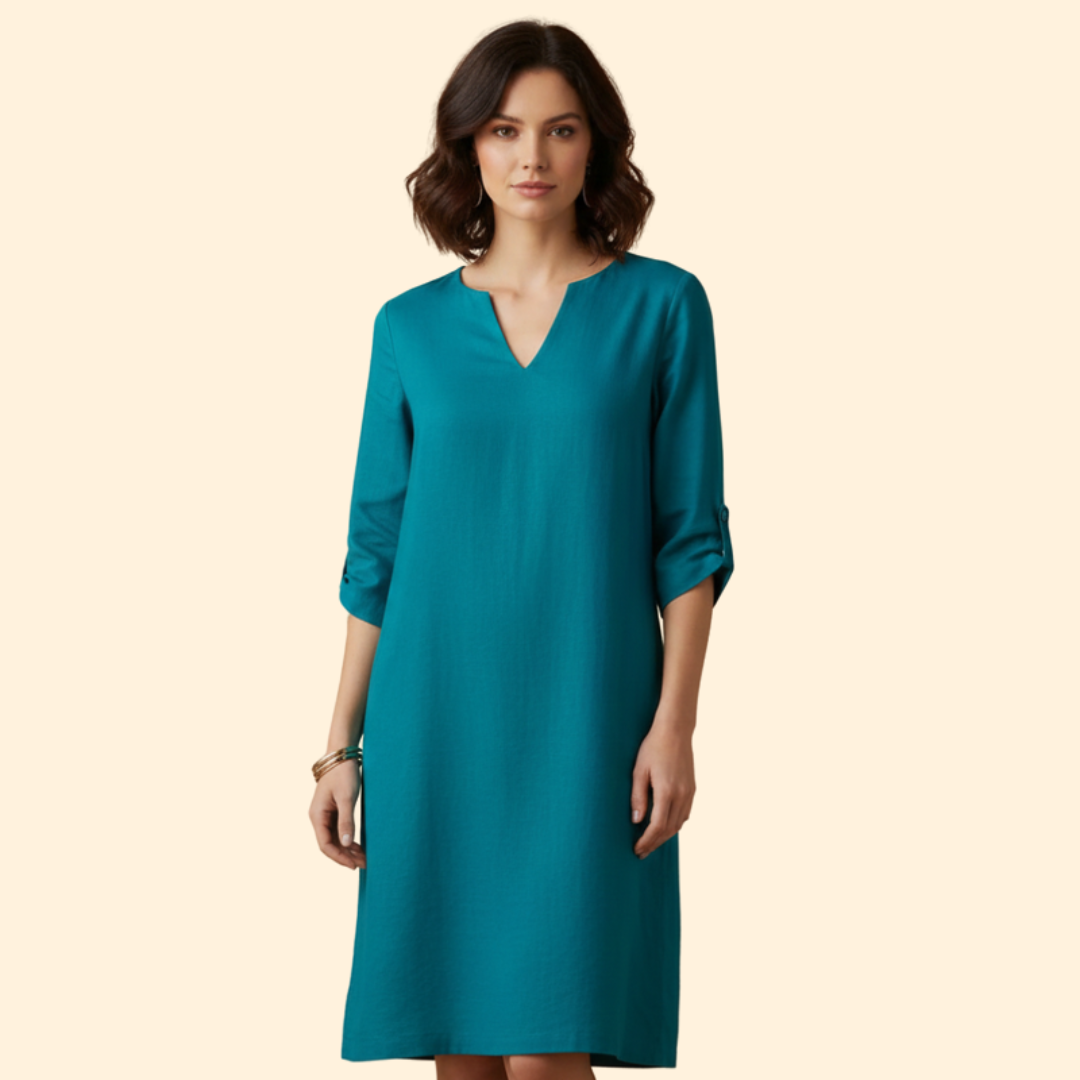 Women's Chic V-Neck Midi Dress