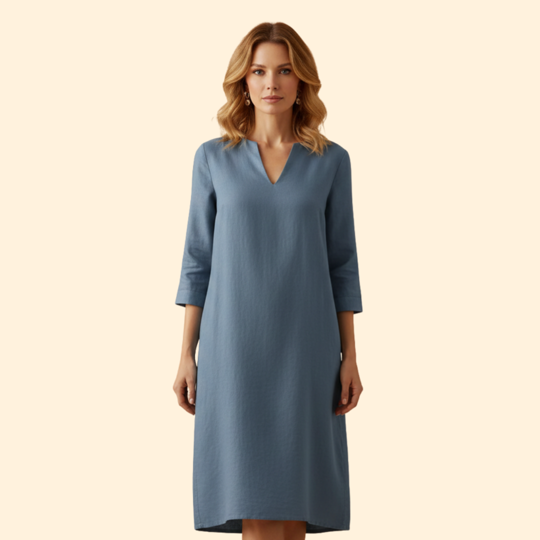 Women's Chic V-Neck Midi Dress