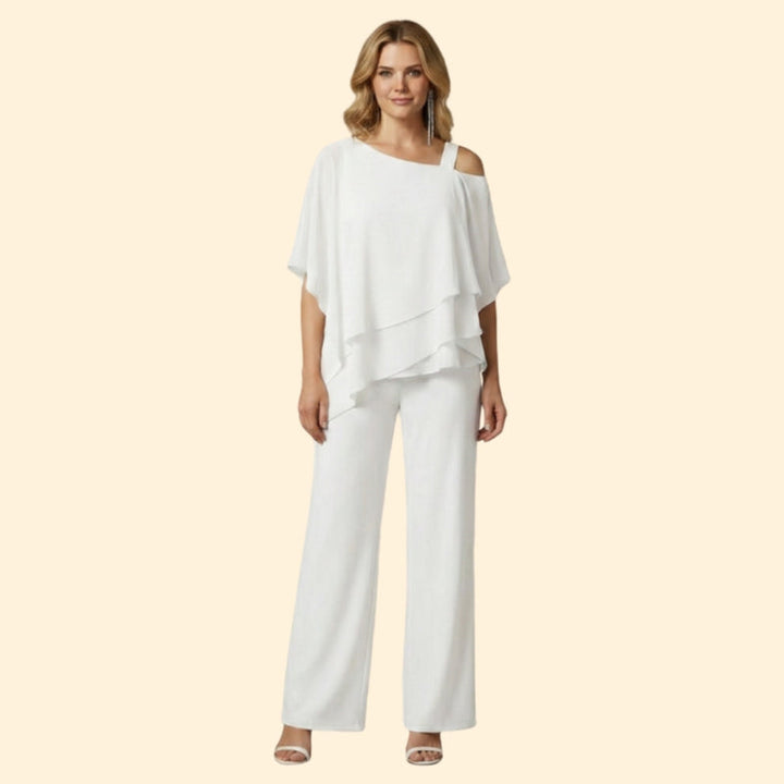 Women’s Chiffon Set with Off-Shoulder Top