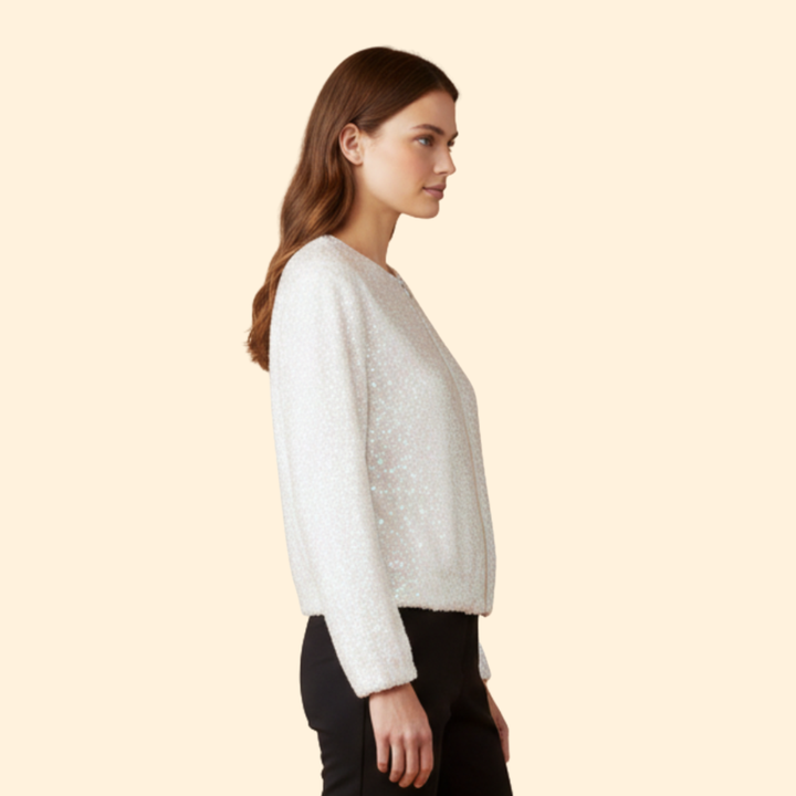 Women’s Bomber Jacket with Sequin Shell