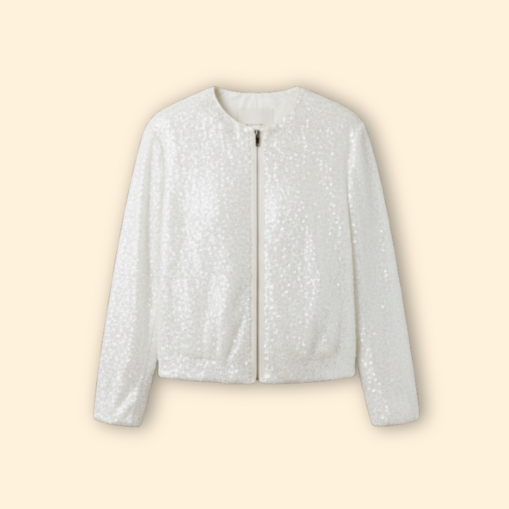 Women’s Bomber Jacket with Sequin Shell