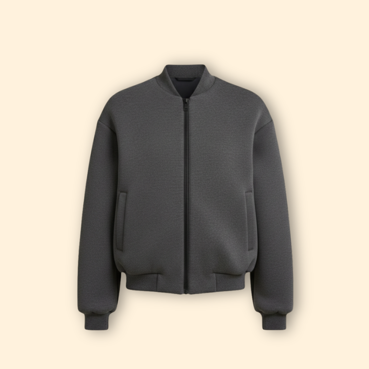 Women’s Bomber Jacket with Oversized Sleeve Design