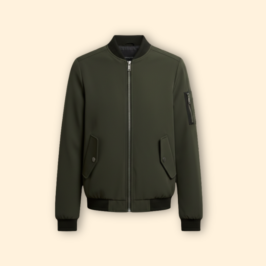 Women’s Bomber Jacket with Ribbed Cuffs