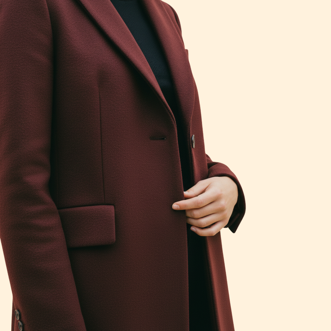 Women’s Long Coat with Streamlined Silhouette