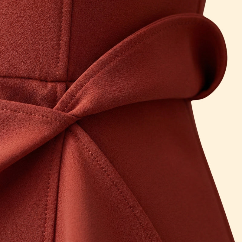 Women’s Cocktail Dress with Side Ruffle