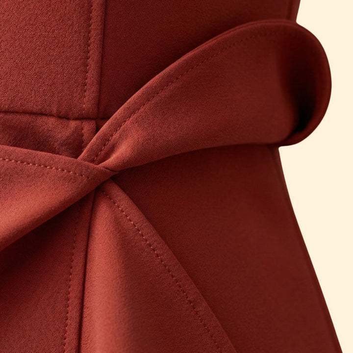 Women’s Cocktail Dress with Side Ruffle