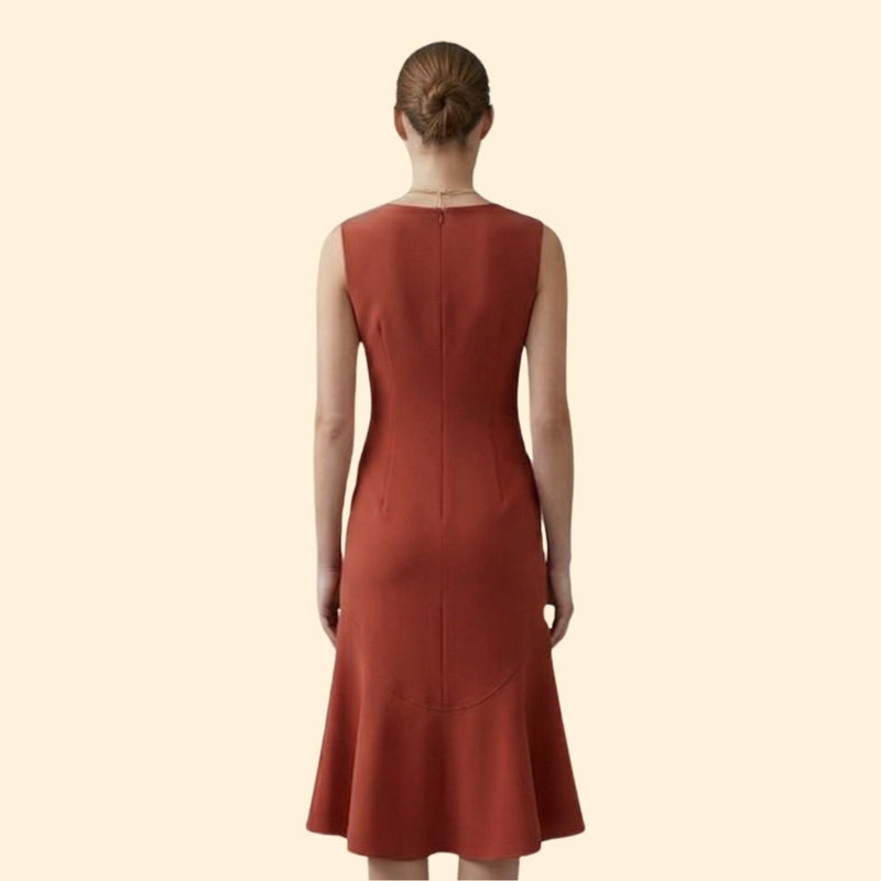 Women’s Cocktail Dress with Side Ruffle