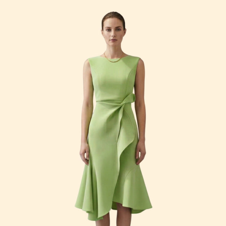 Women’s Cocktail Dress with Side Ruffle