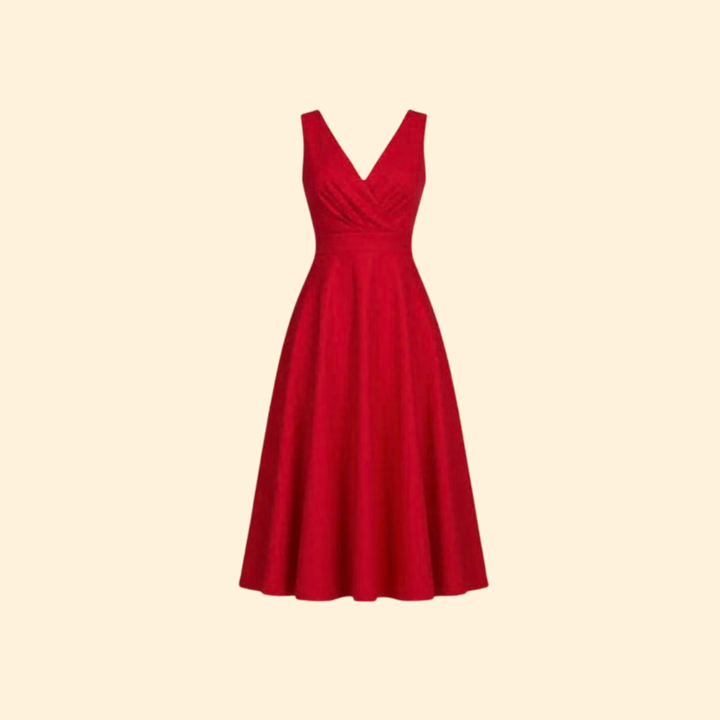 Women's Cocktail Dress with Sleeveless Design