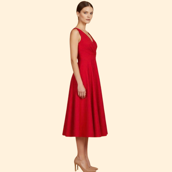 Women's Cocktail Dress with Sleeveless Design