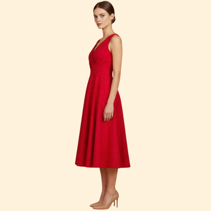 Women's Cocktail Dress with Sleeveless Design