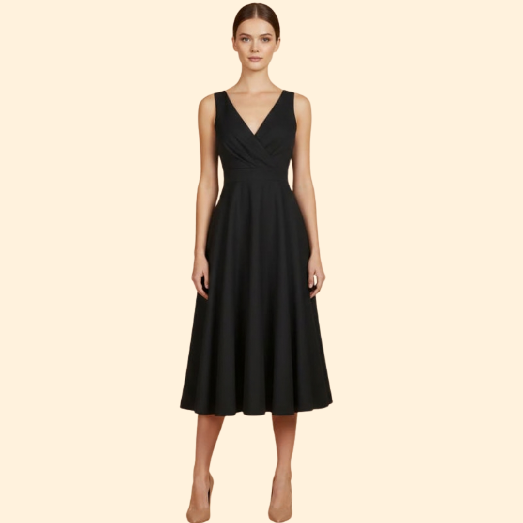 Women's Cocktail Dress with Sleeveless Design