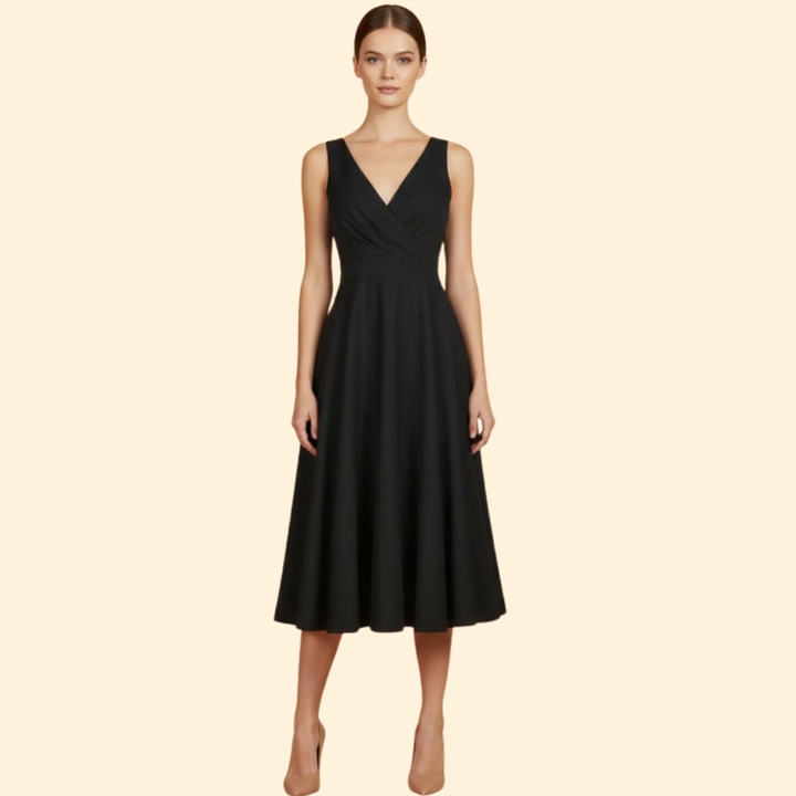 Women's Cocktail Dress with Sleeveless Design