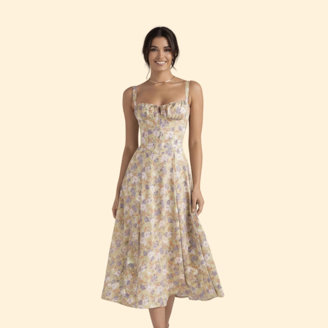 Women’s Corset Dress with Ruffled Skirt