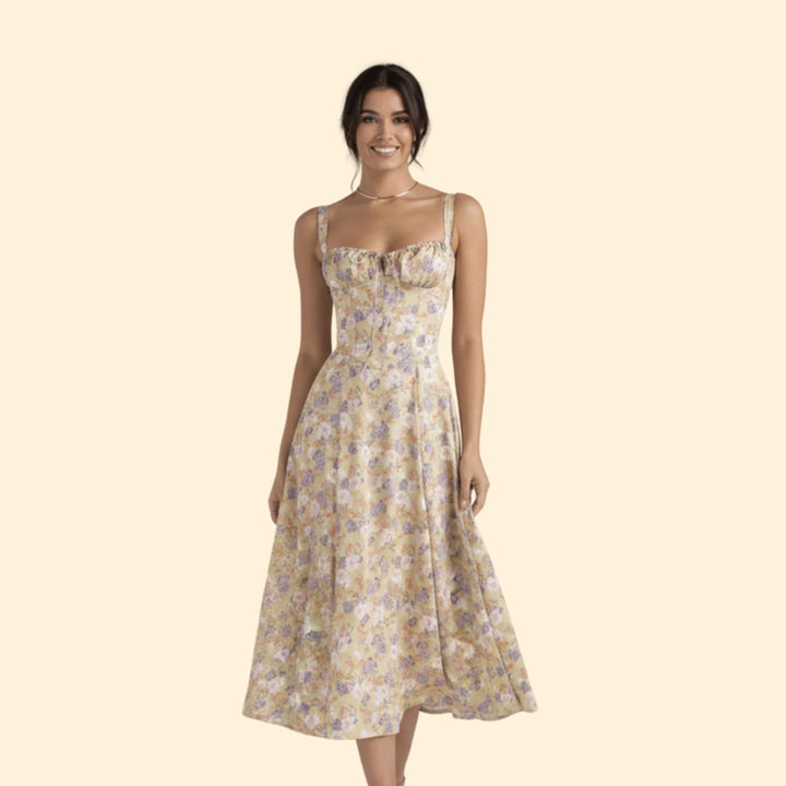 Women’s Corset Dress with Ruffled Skirt