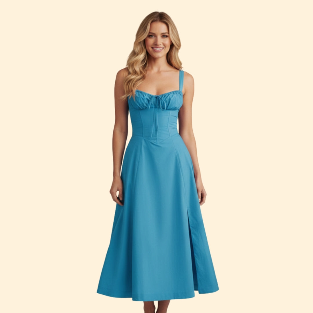 Women’s Corset Dress with Ruffled Skirt