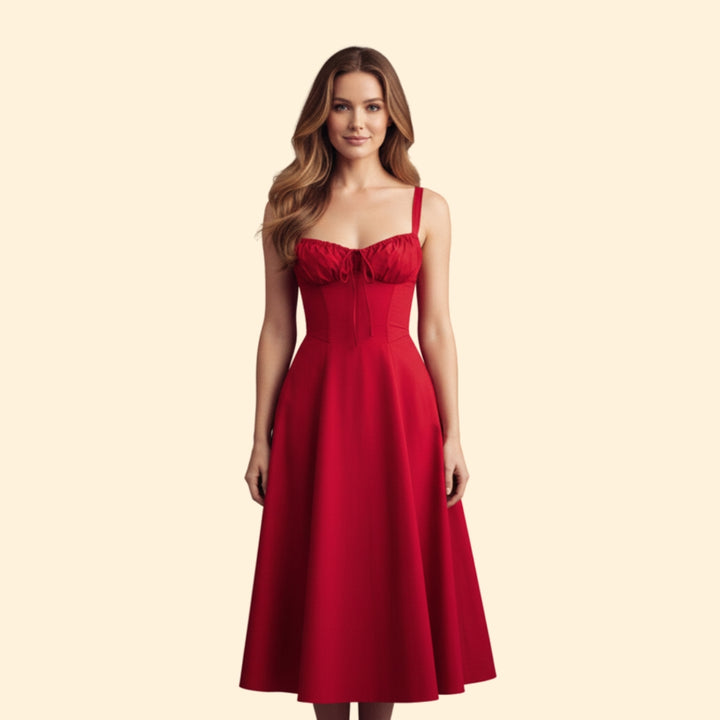 Women’s Corset Dress with Ruffled Skirt