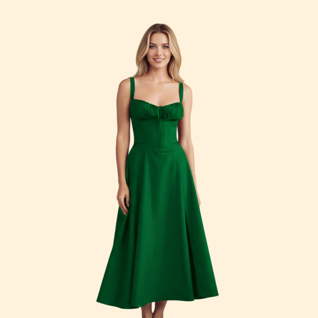 Women’s Corset Dress with Ruffled Skirt