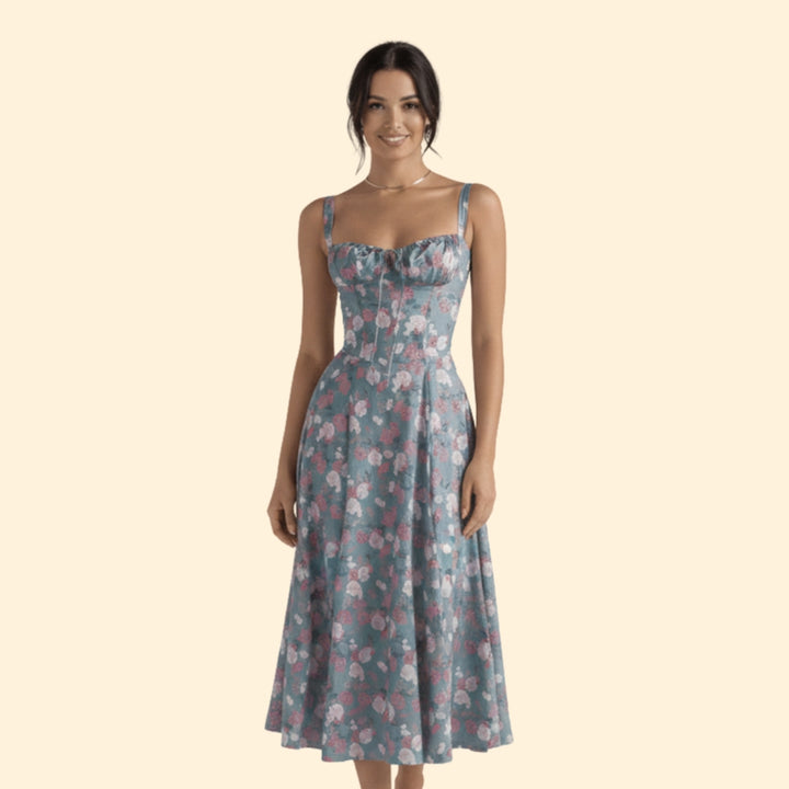 Women’s Corset Dress with Ruffled Skirt