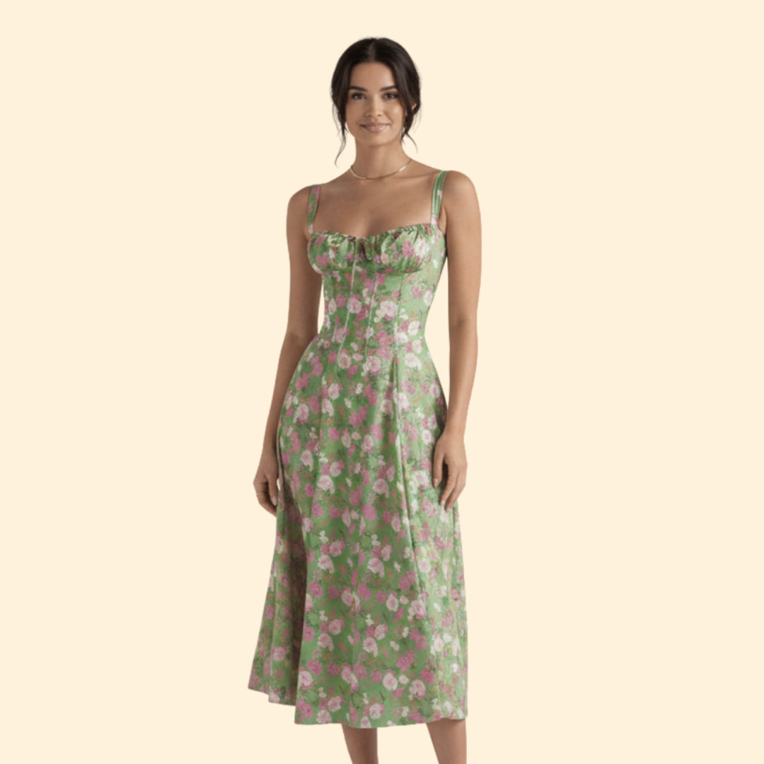 Women’s Corset Dress with Ruffled Skirt