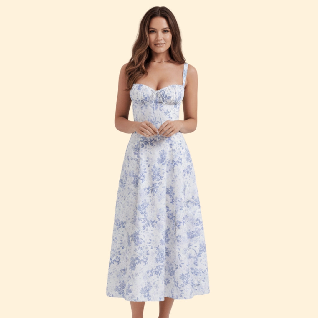 Women’s Corset Dress with Ruffled Skirt
