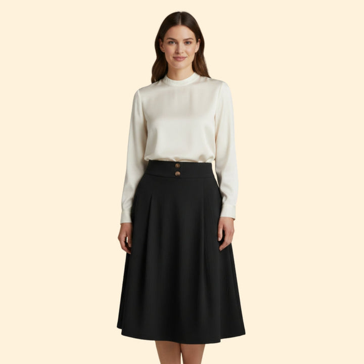 Women's Crop Top with Pleated Skirt