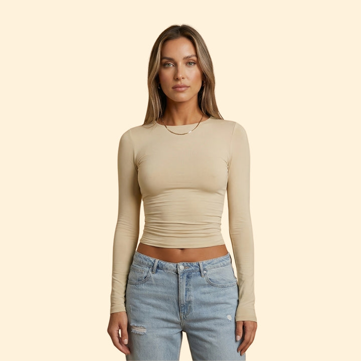 Women’s Crop Top with Round Neckline